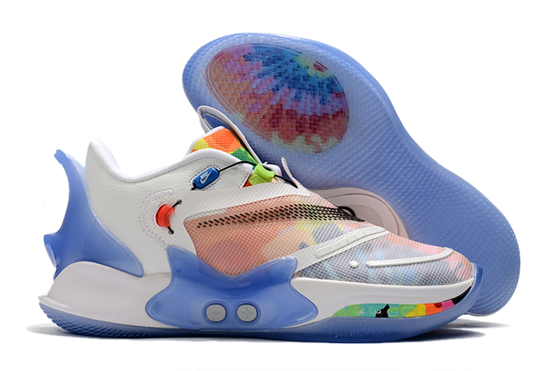 2020 Nike Adapt BB 2.0 White Colorful Blue Basketball Shoes - Click Image to Close